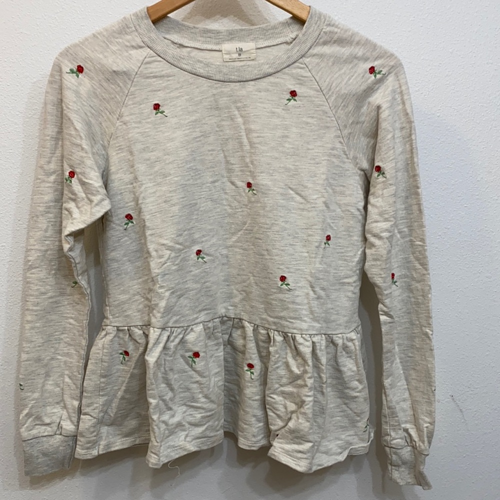 ANTHROPOLOGY rose sweater size small